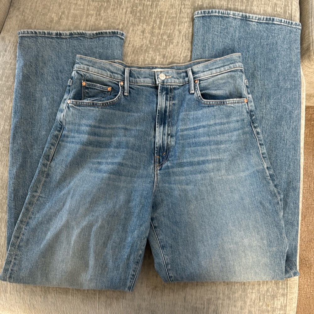 MOTHER High-Rise Women's Jeans in Light Blue Denim